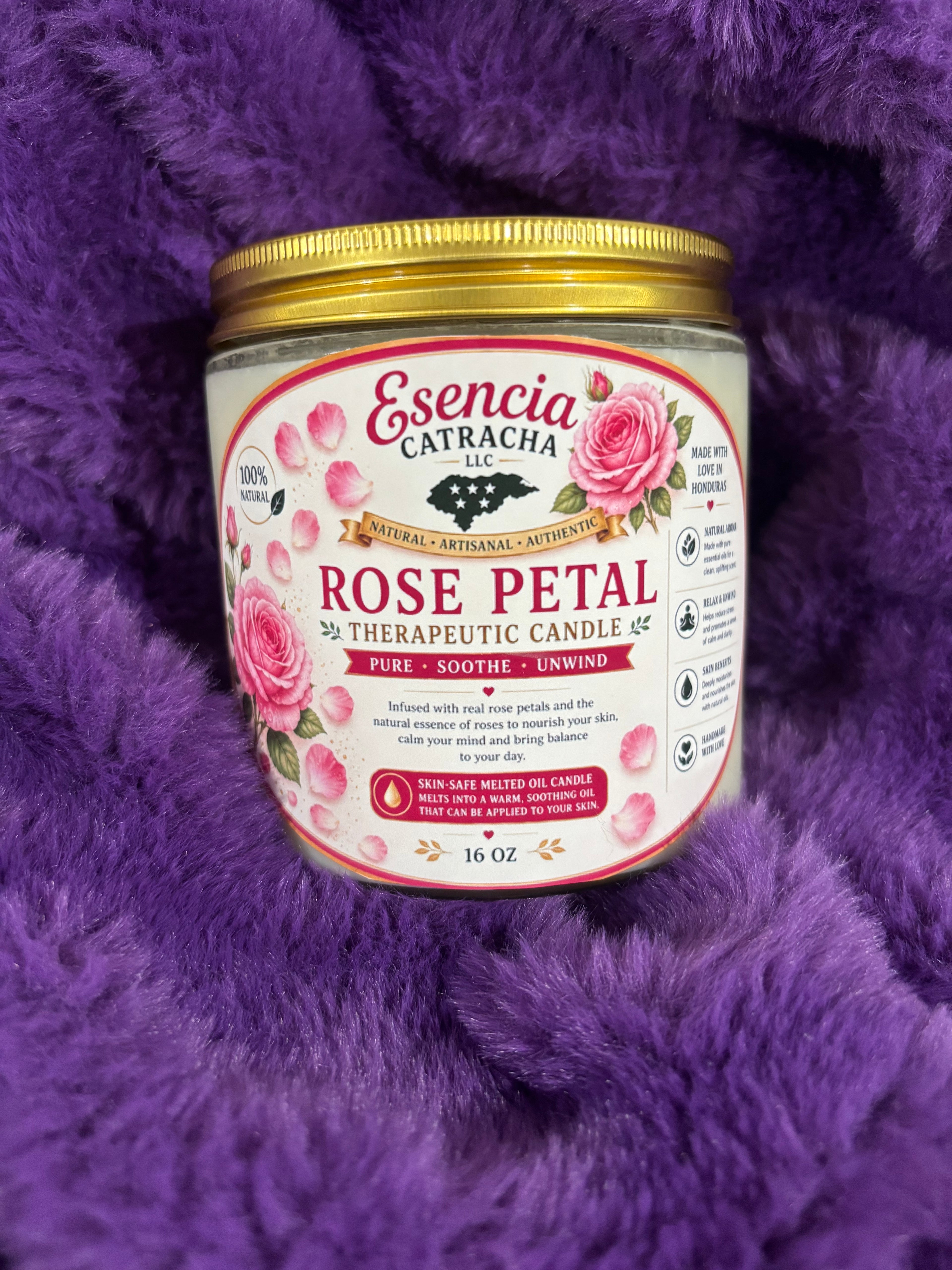 Rose Petal Therapeutic Candle 🌹